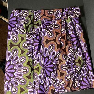 - Ladies NWT multi color lined faux wrap skirt by Chen Burkett in size med…